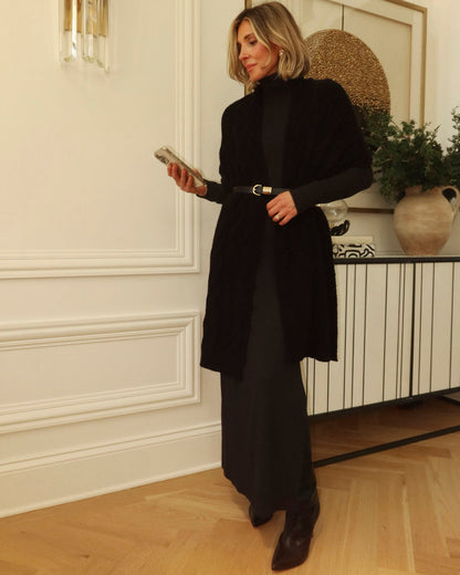 Splendid x @Cellajaneblog Cable Scarf - Black
