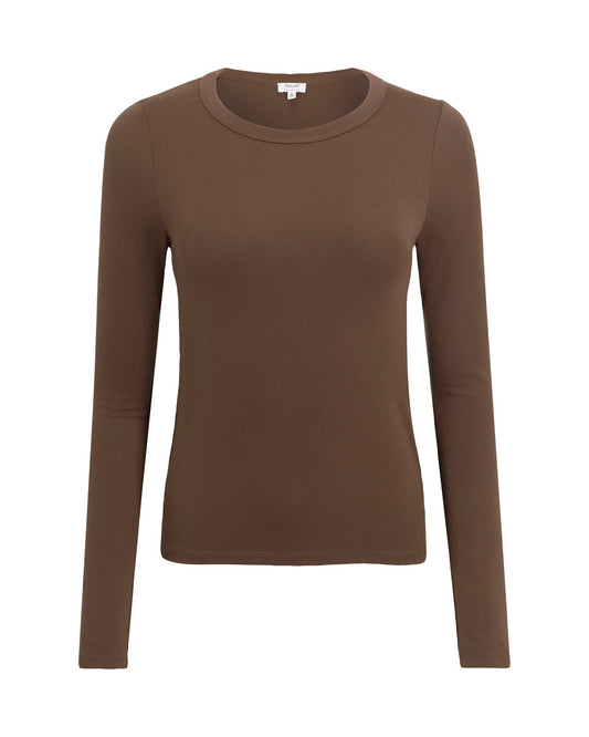 Splendid x @Cellajaneblog Layering Long Sleeve Tee - Truffle