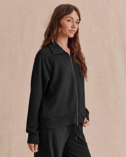 Supersoft Lace Trim Zip Up
