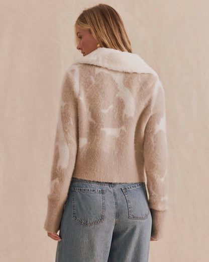 Lola Collar Cardigan - Neutral Multi