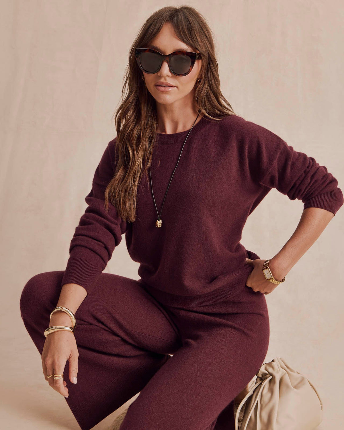 Tori Cashmere Crewneck Sweater