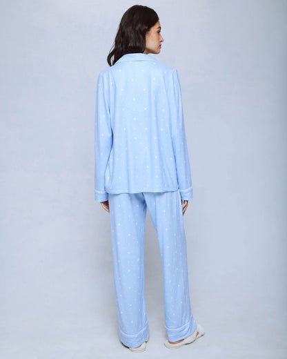 Star Dot Long Sleeve Notch and Pant Set - Stardot