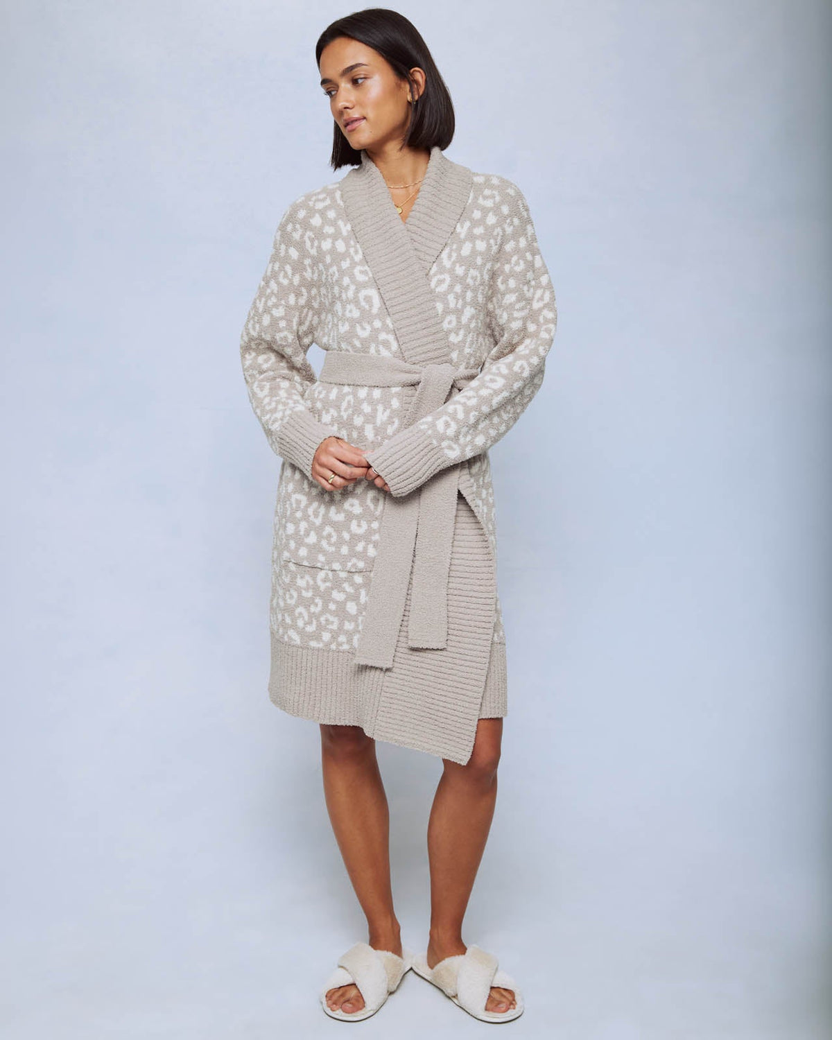 Leopard Pomona Fuzzy Robe - Leopard