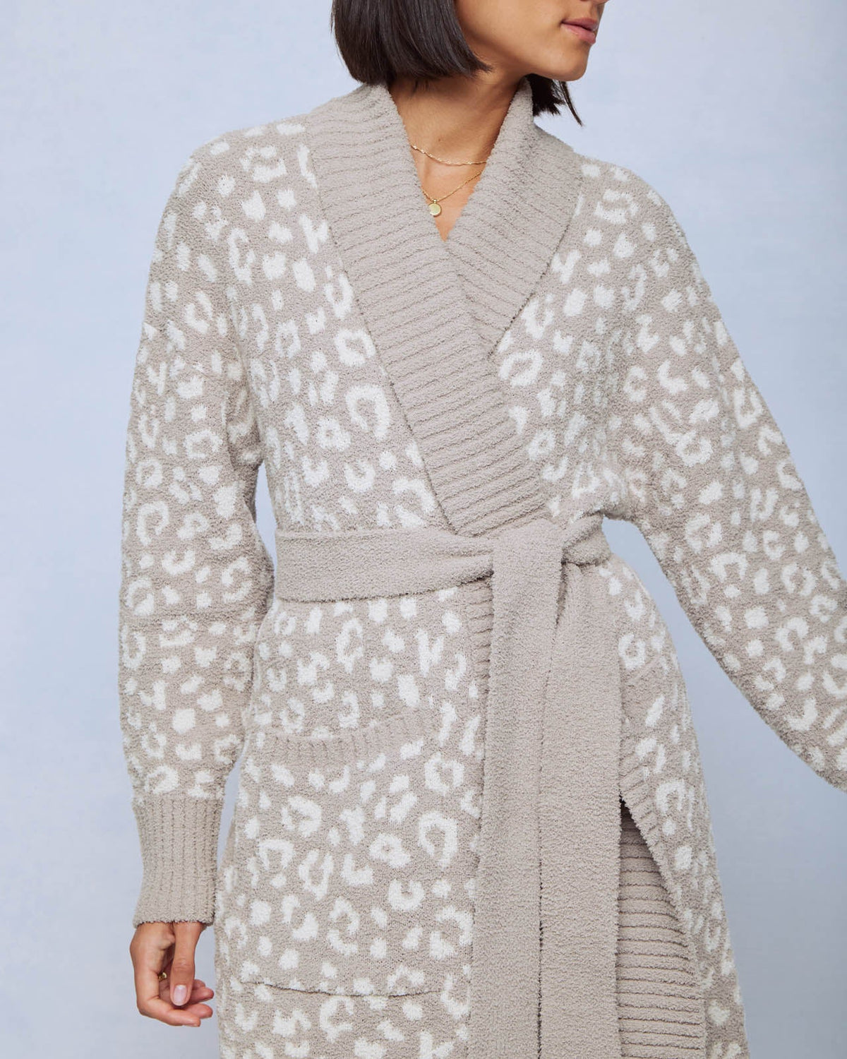 Leopard Pomona Fuzzy Robe - Leopard