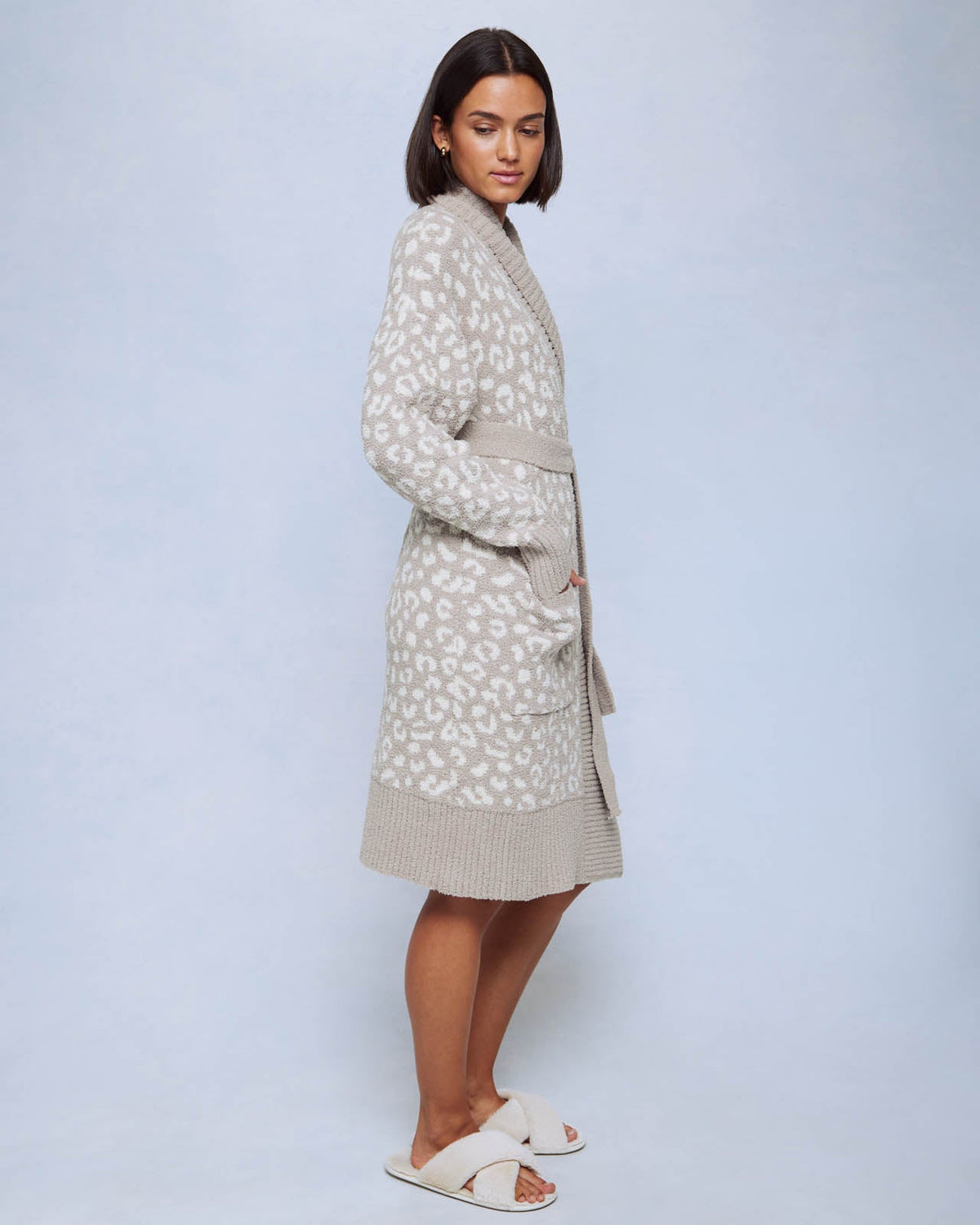 Leopard Pomona Fuzzy Robe - Leopard