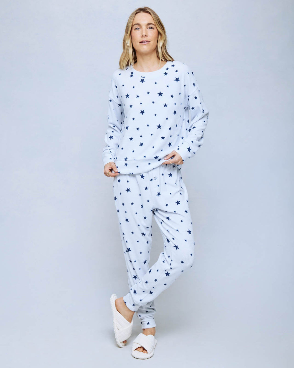 Sleepy Star Multi Marna Waffle Thermal PJ Set - Sleepy Star Multi