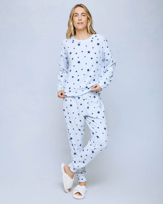 Sleepy Star Multi Marna Waffle Thermal PJ Set - Sleepy Star Multi