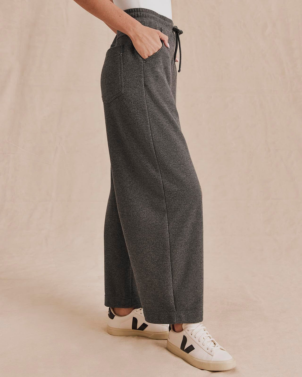 Marlow Tailored Knit Pant - Charcoal
