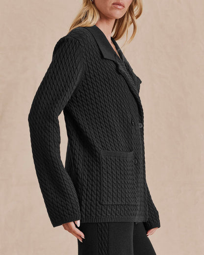Annika Cable Sweater Blazer