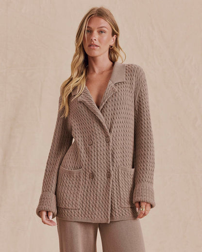 Annika Cable Sweater Blazer