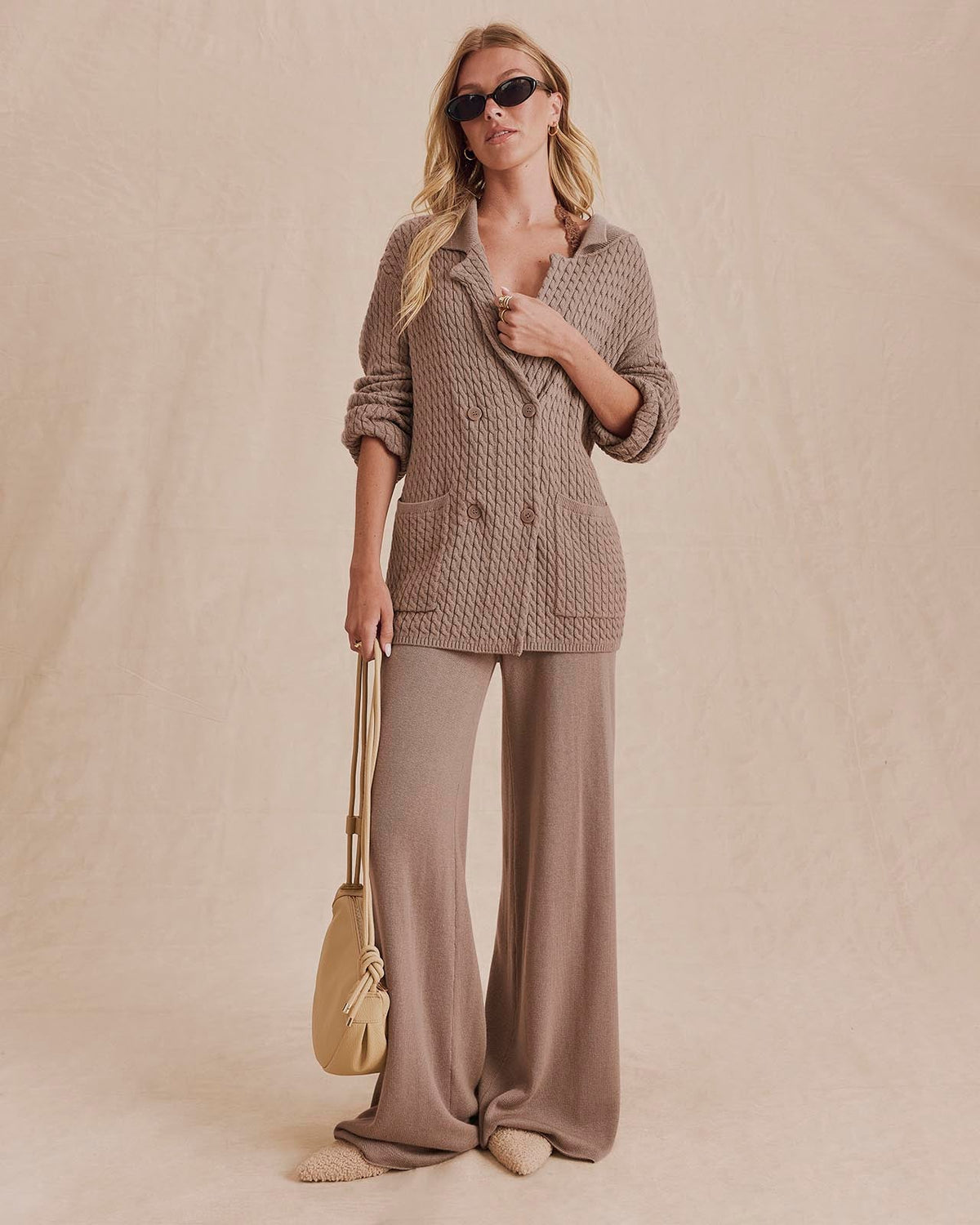 Annika Cable Sweater Blazer