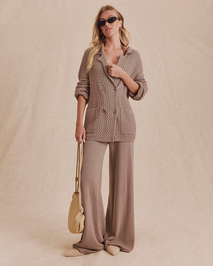 Annika Cable Sweater Blazer