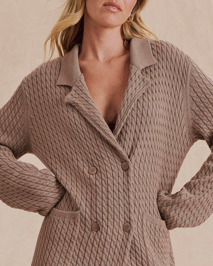 Annika Cable Sweater Blazer