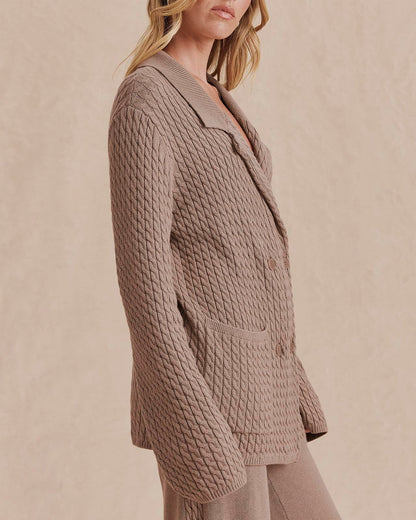 Annika Cable Sweater Blazer
