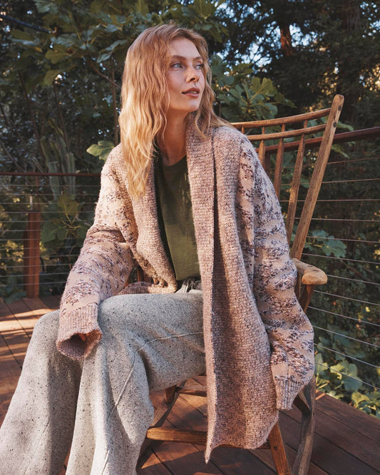 Desiree Belted Cardigan - Neutral Multi