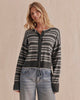 Heather Charcoal Multi Stripe
