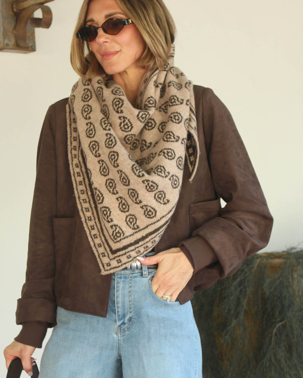 Splendid x @Cellajaneblog Reversible Neck Scarf - Java Paisley