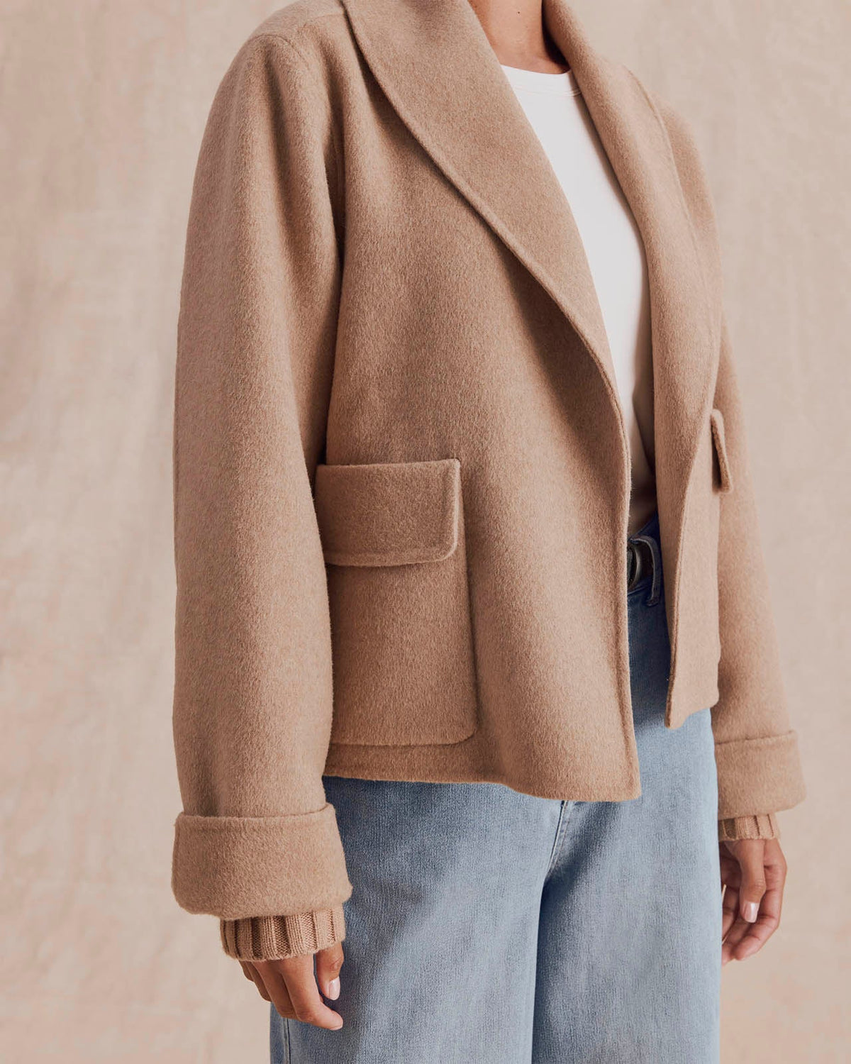 Splendid x @Cellajaneblog Crop Icon Coat - Praline