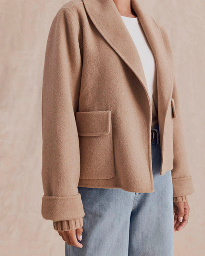Splendid x @Cellajaneblog Crop Icon Coat - Praline
