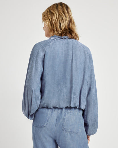 Carina Indigo Bomber Jacket - Indigo