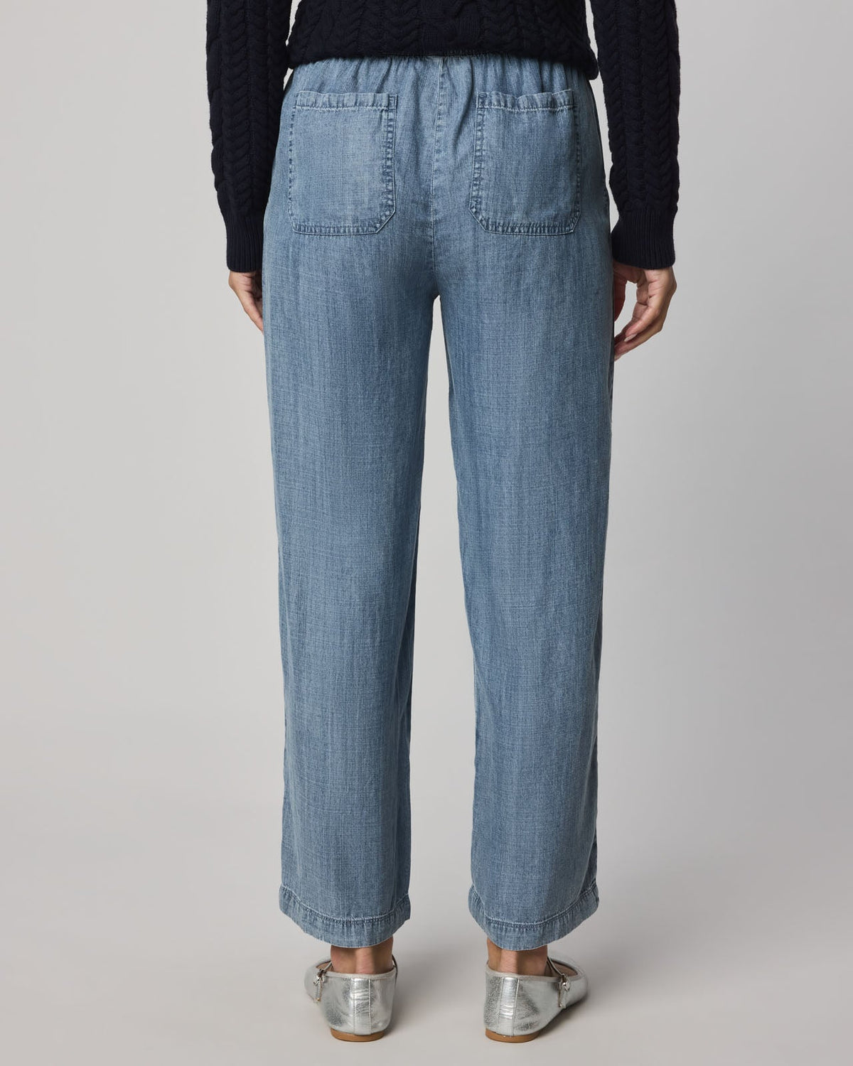 Angie Indigo Crop Wide Leg Pant - Indigo