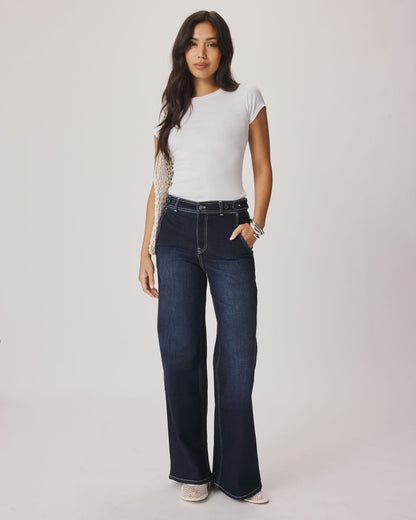 Wide Leg High Rise Jean - Dark Rinse