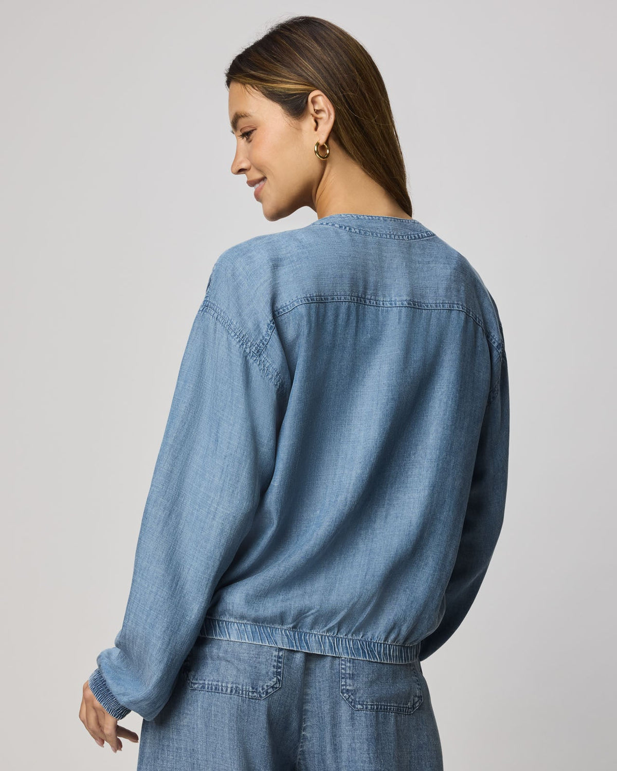 Clea Indigo Bomber Jacket - Indigo