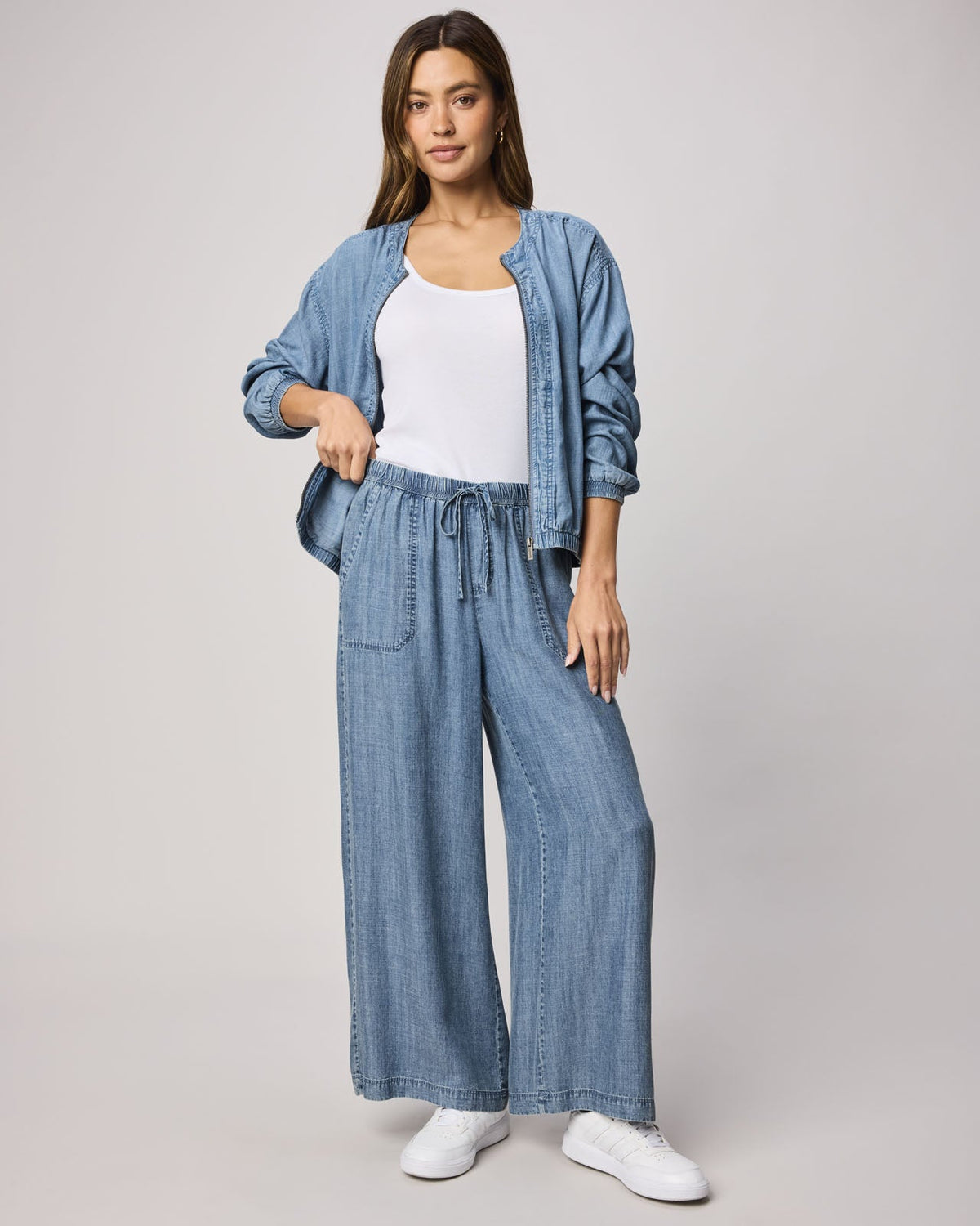 Clea Indigo Bomber Jacket - Indigo