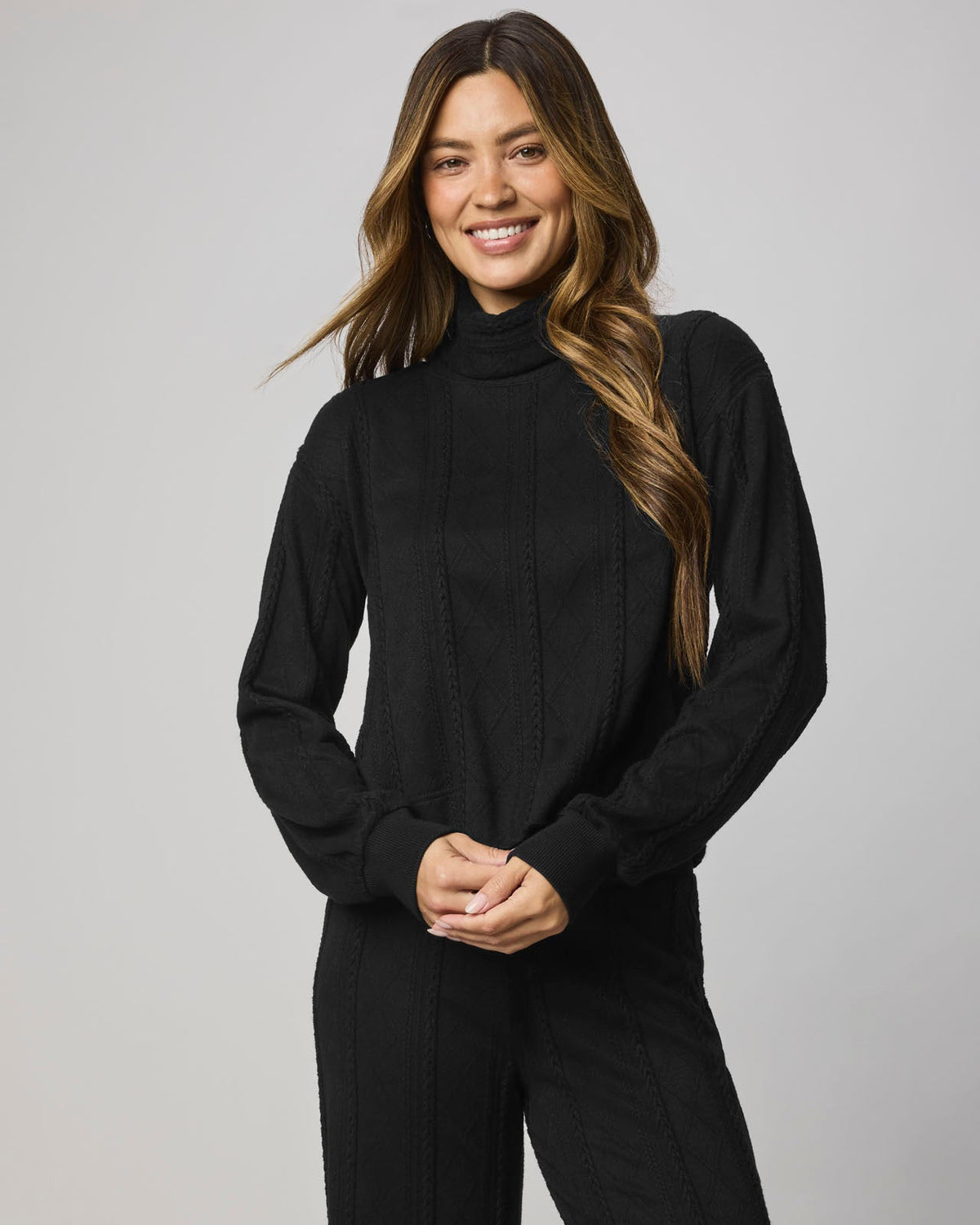 Cable Lounge Turtleneck Top