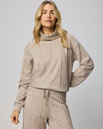 Cable Lounge Turtleneck Top