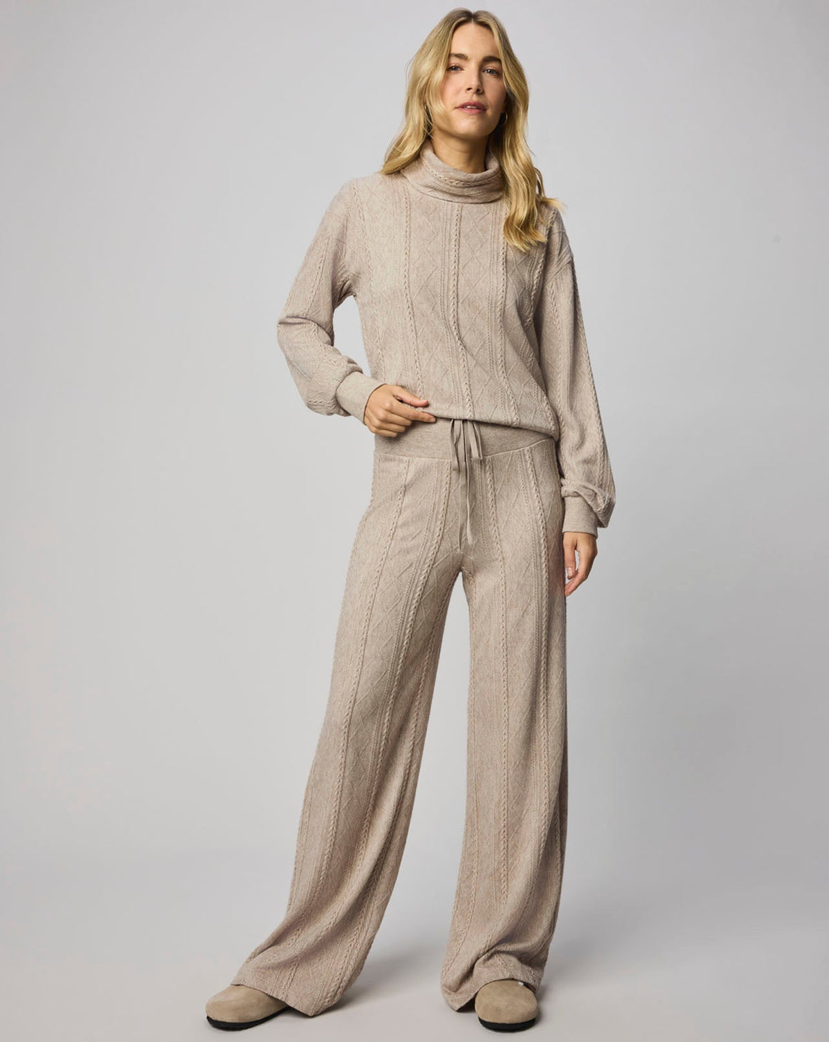 Cable Lounge Turtleneck Top