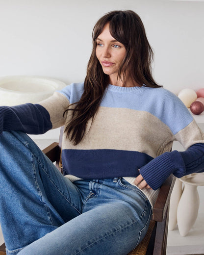 Tori Cashmere Striped Sweater