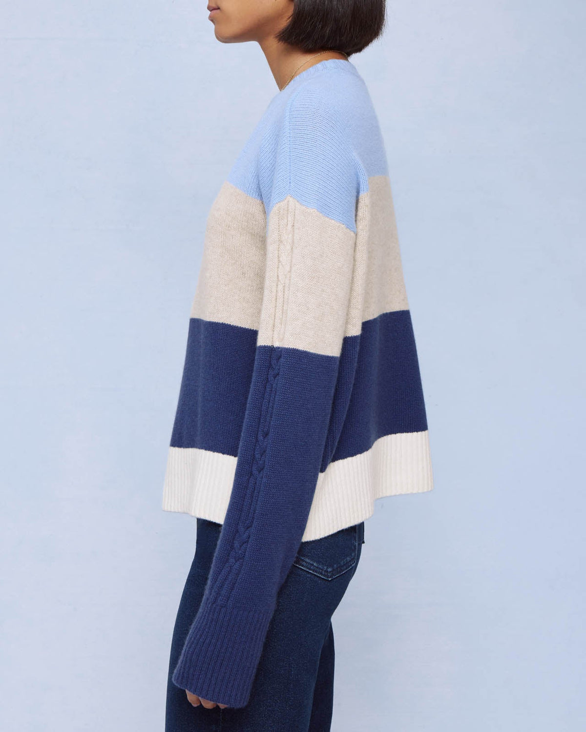 Tori Cashmere Striped Sweater
