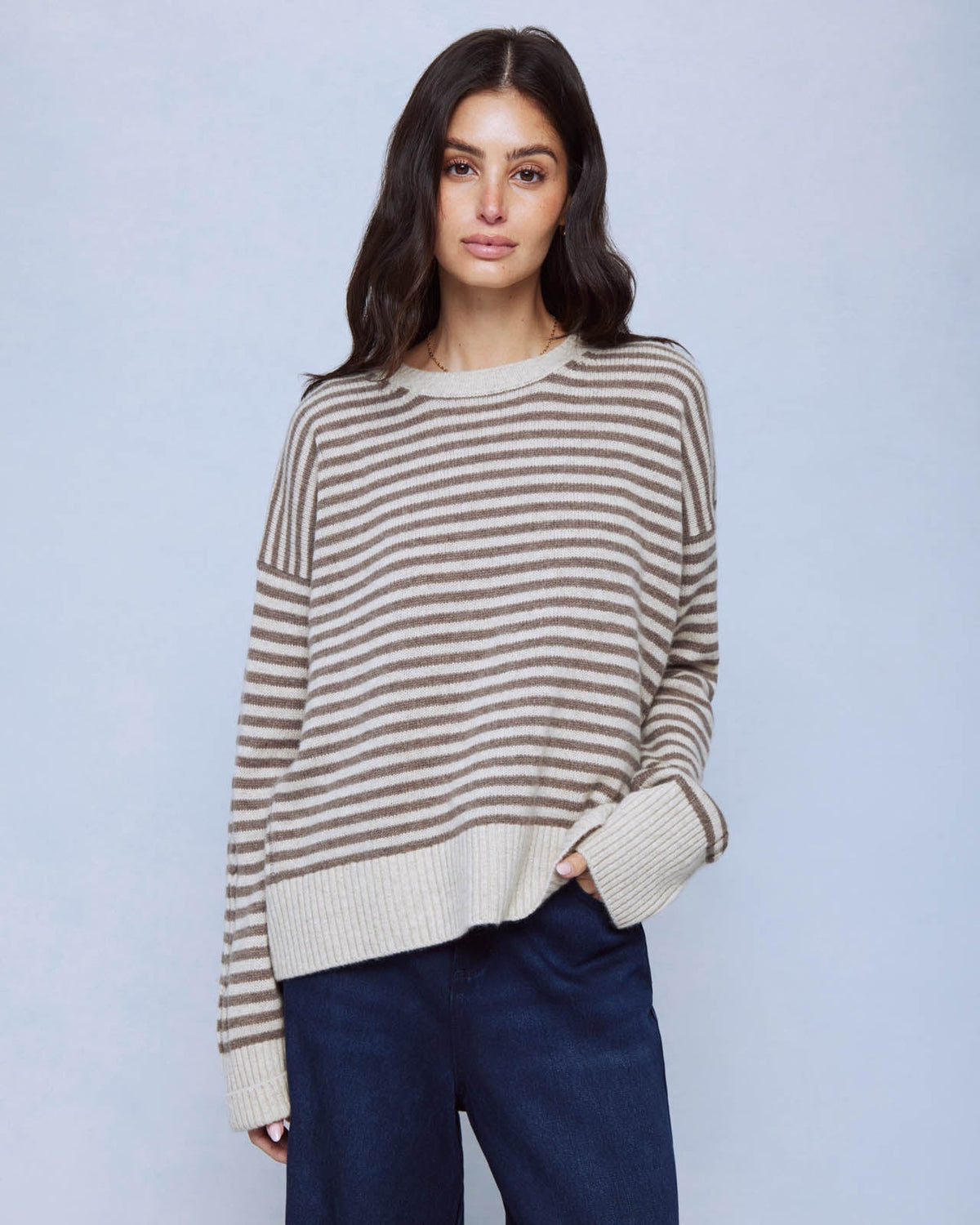 Tori Cashmere Striped Sweater