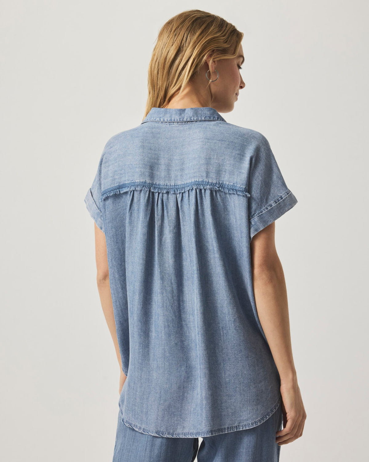 Short Sleeve Paige Indigo Shirt - Indigo