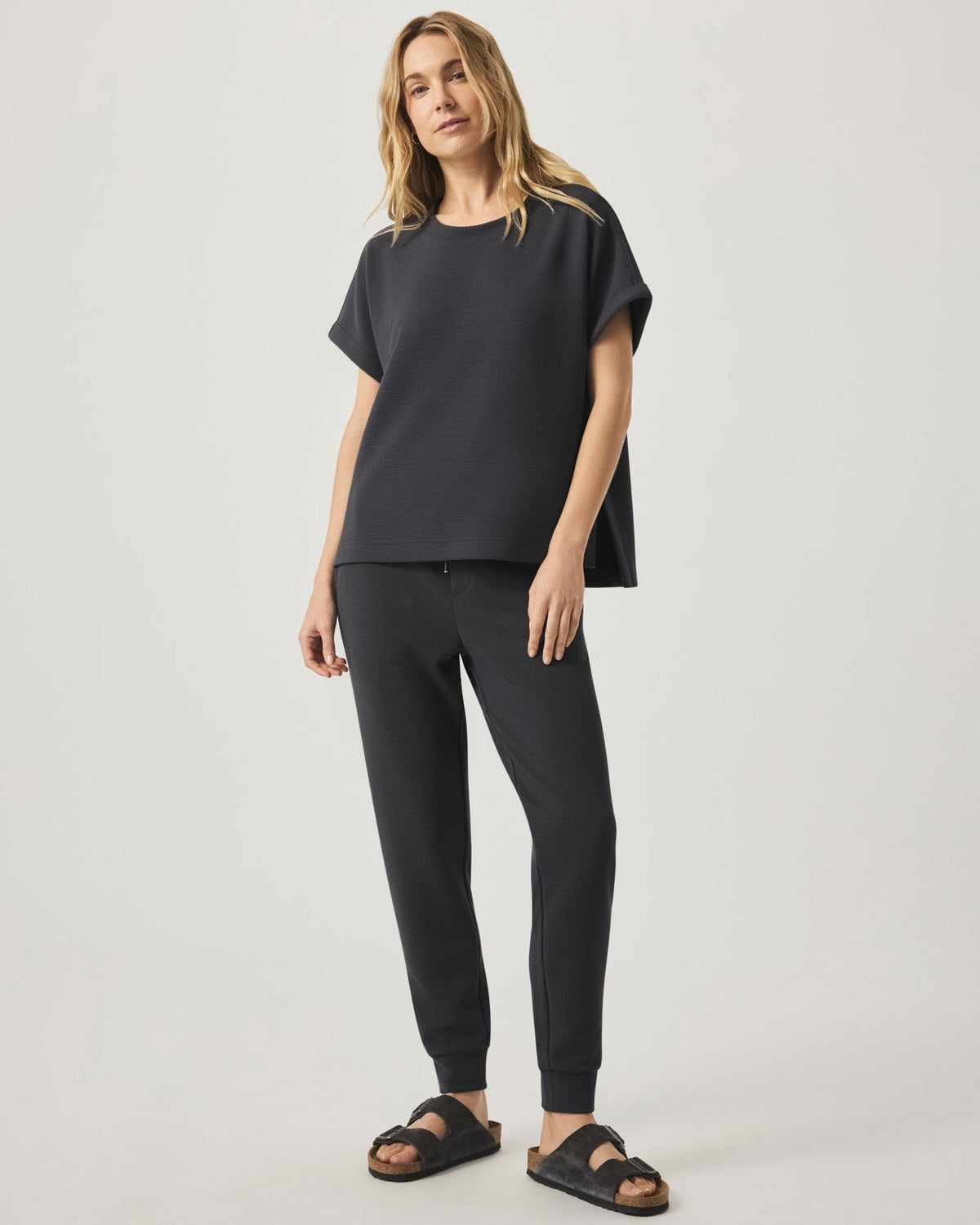 Waffle Scuba Short Sleeve Sweatshirt