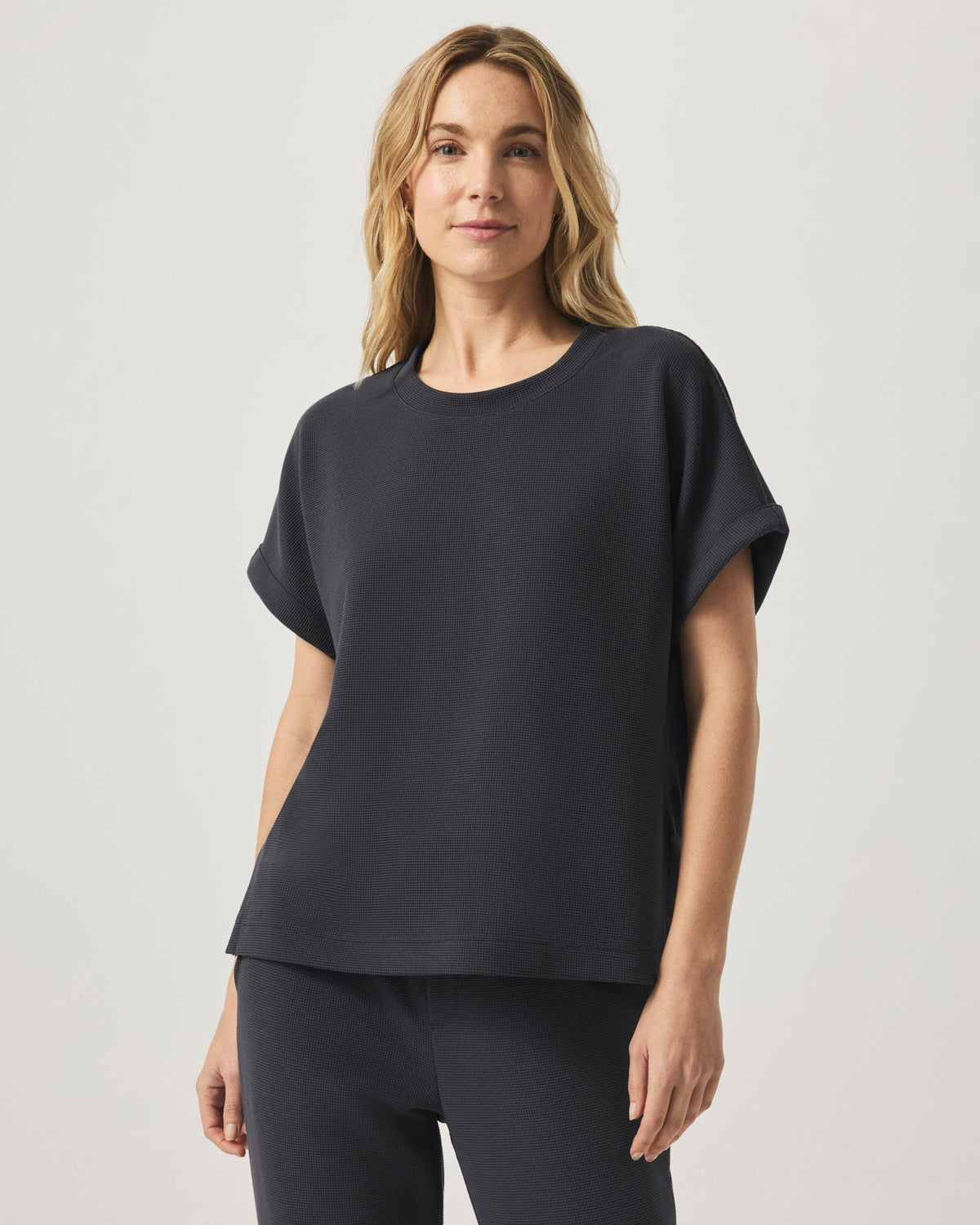 Waffle Scuba Short Sleeve Sweatshirt