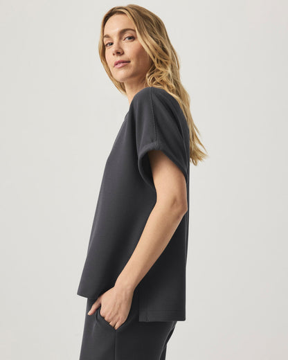 Waffle Scuba Short Sleeve Sweatshirt