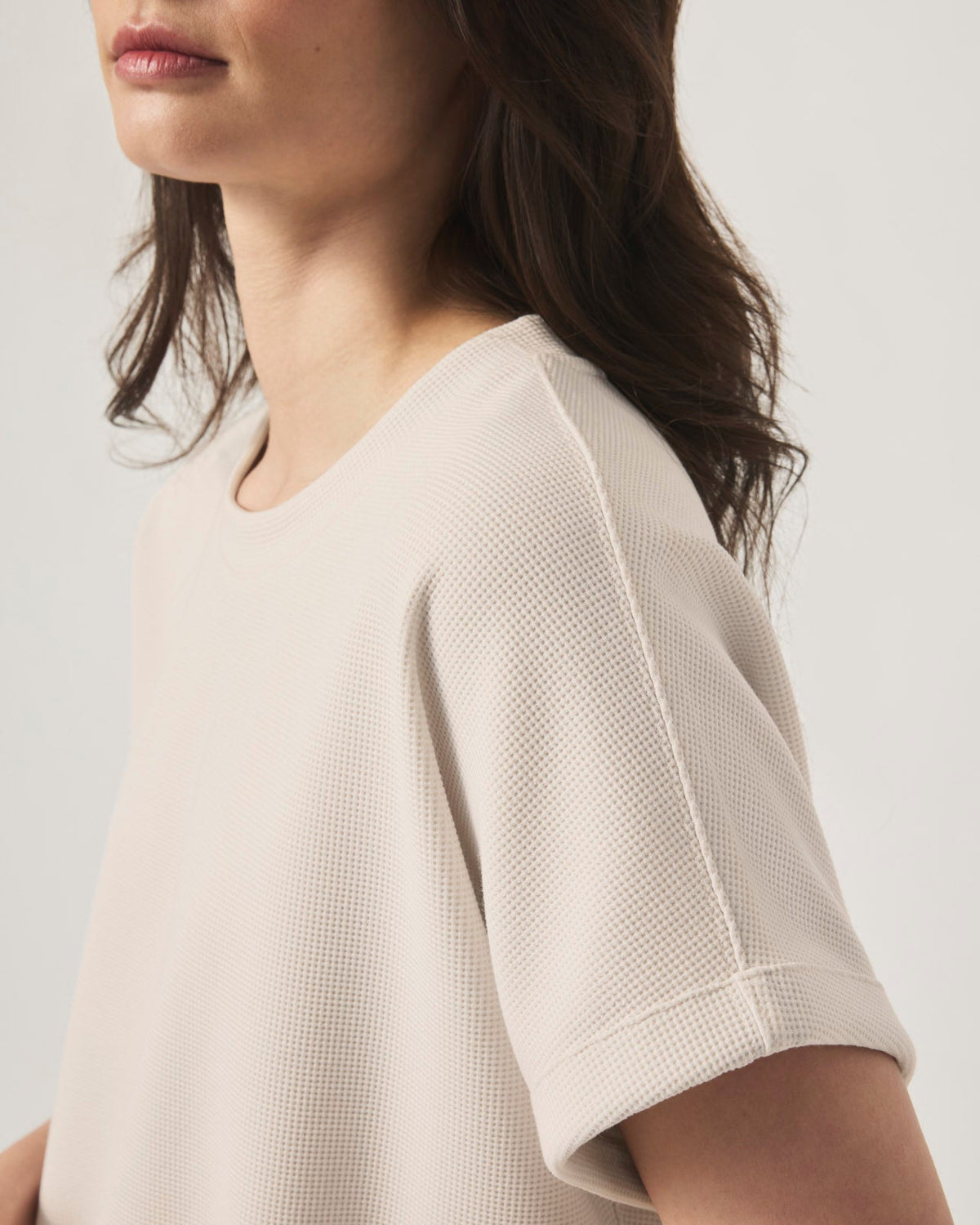 Waffle Scuba Short Sleeve Sweatshirt