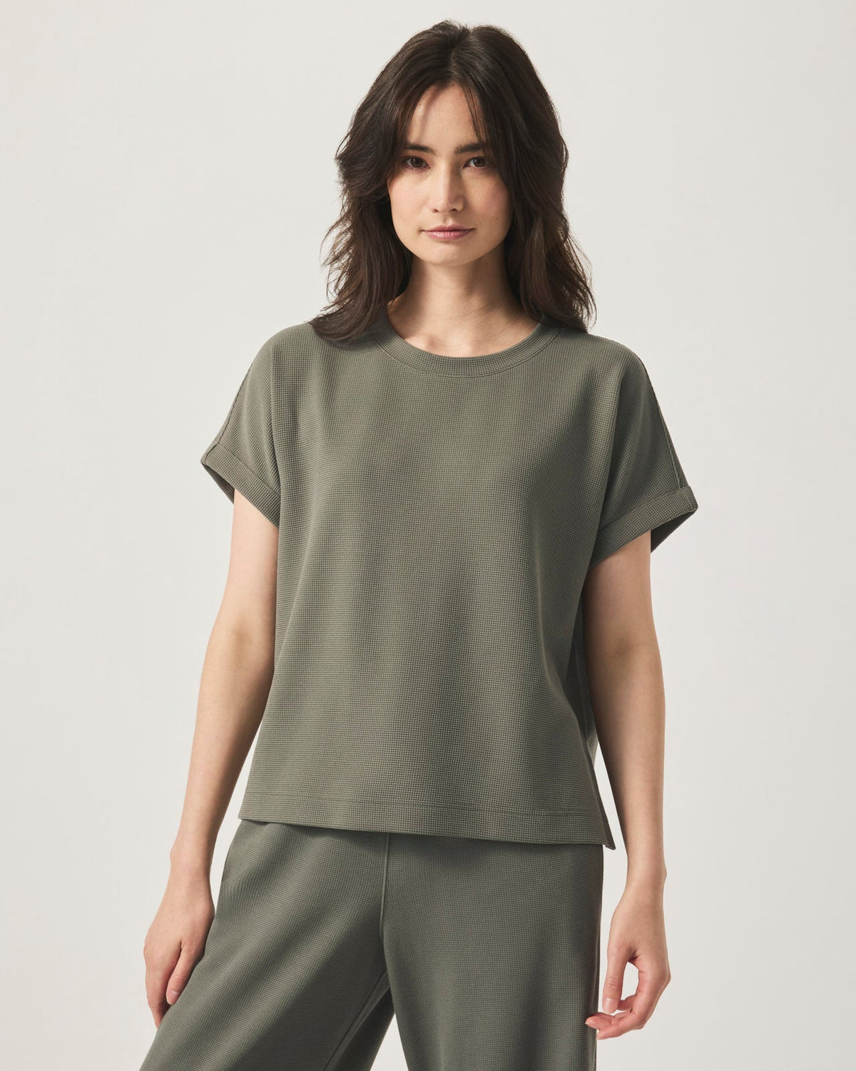 Waffle Scuba Short Sleeve Sweatshirt