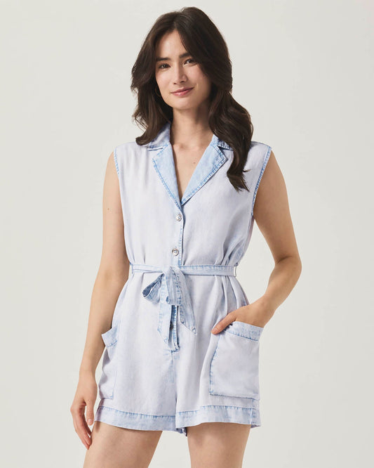 Alessi Romper - Bleached Indigo