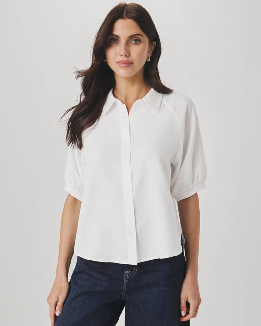 Talia Puff Sleeve Top - White