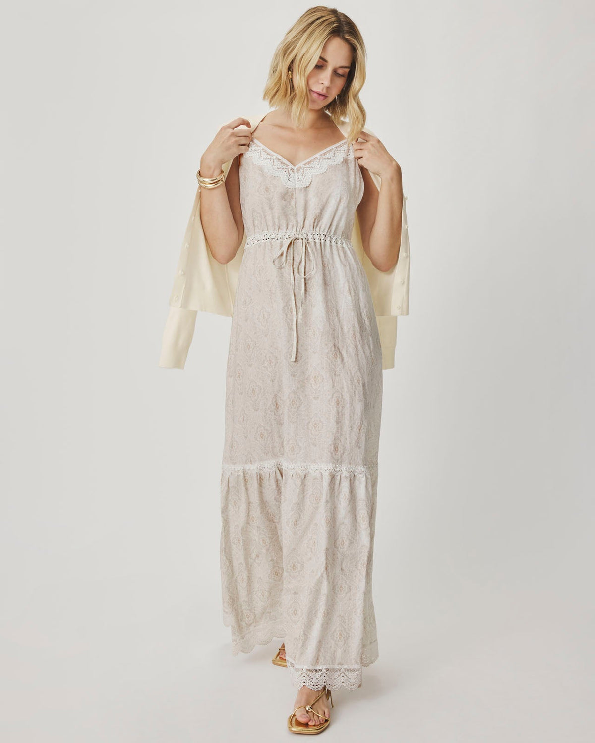 Anastasia Maxi Dress - Antique Pearl Paisley