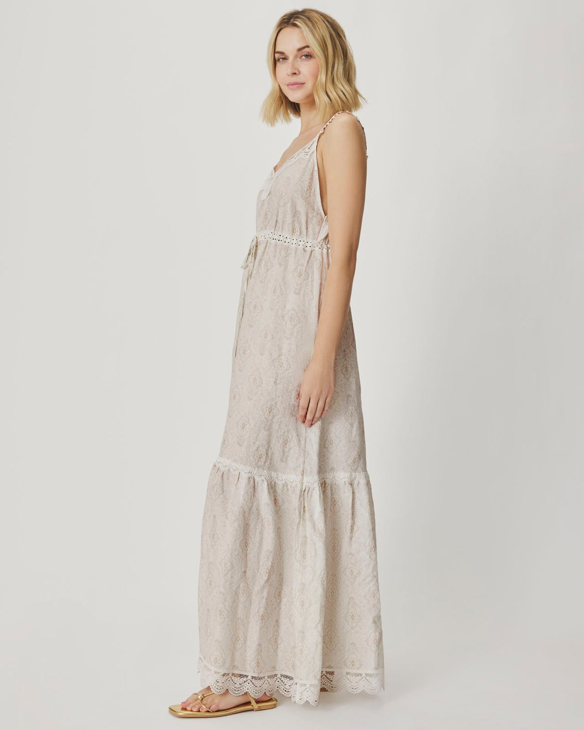 Anastasia Maxi Dress - Antique Pearl Paisley