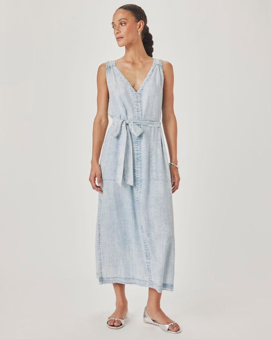 Landon Indigo Dress - Bleached Indigo