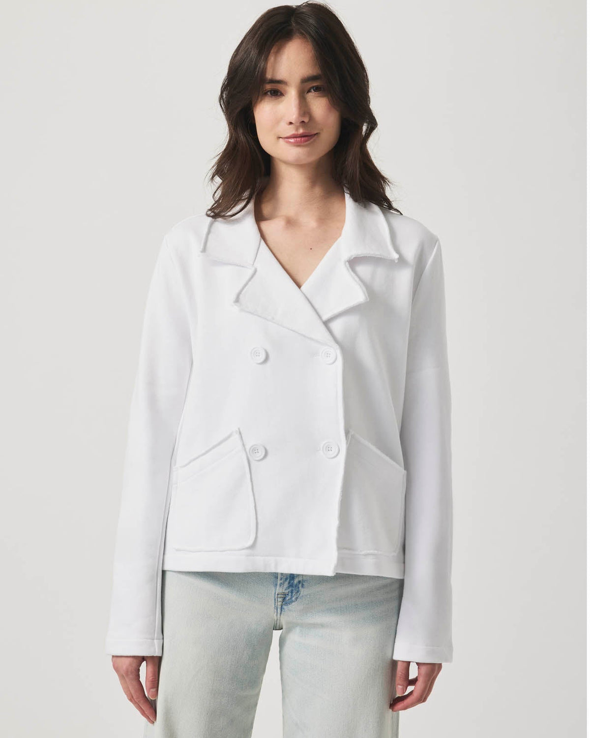 Diana French Terry Blazer - White