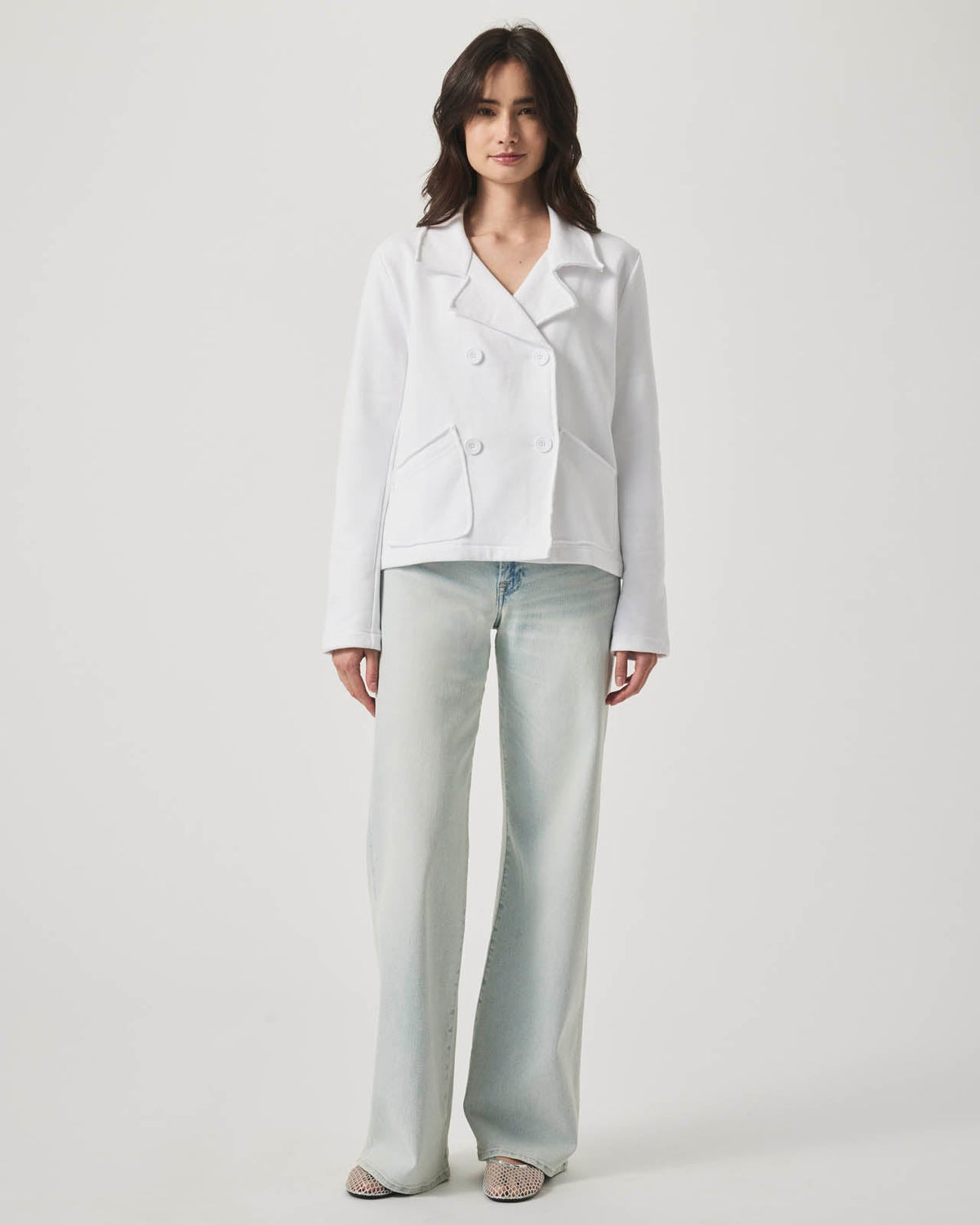 Diana French Terry Blazer - White