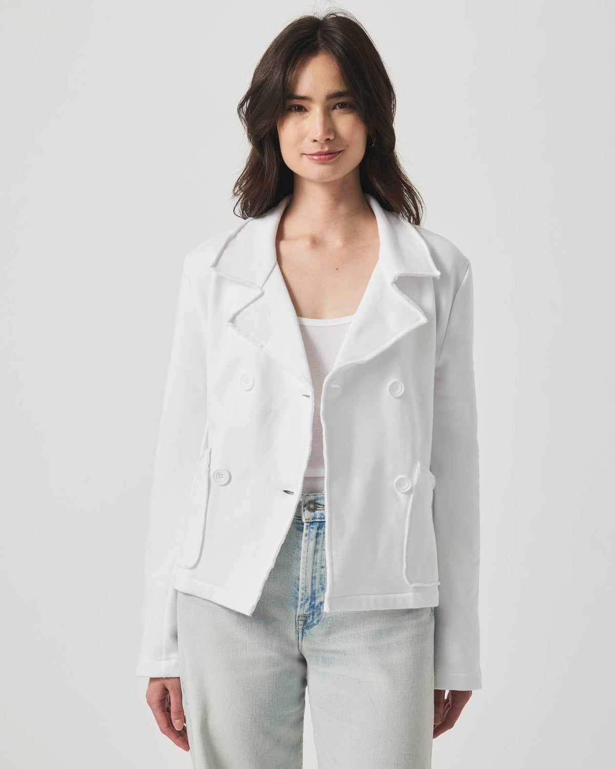 Diana French Terry Blazer - White