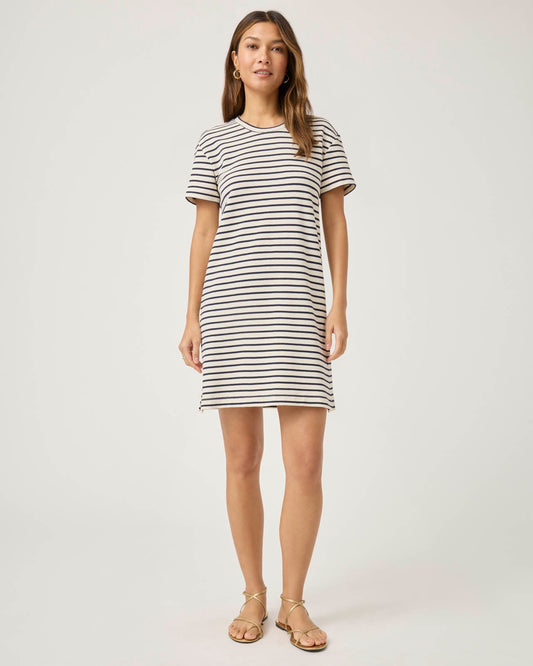 Whitney Stripe Dress - Navy/White