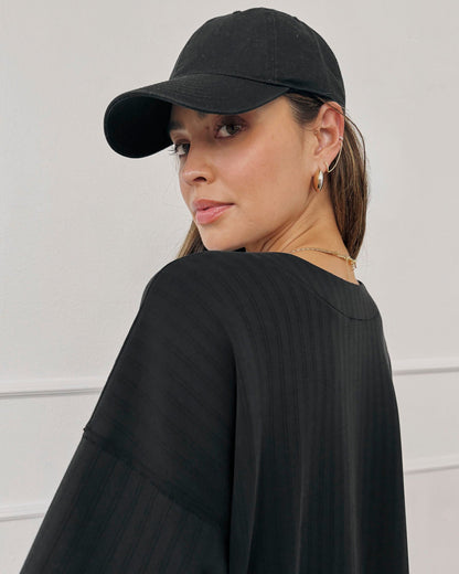 Splendid x Cellajaneblog Rib Scuba Short Sleeve Sweatshirt